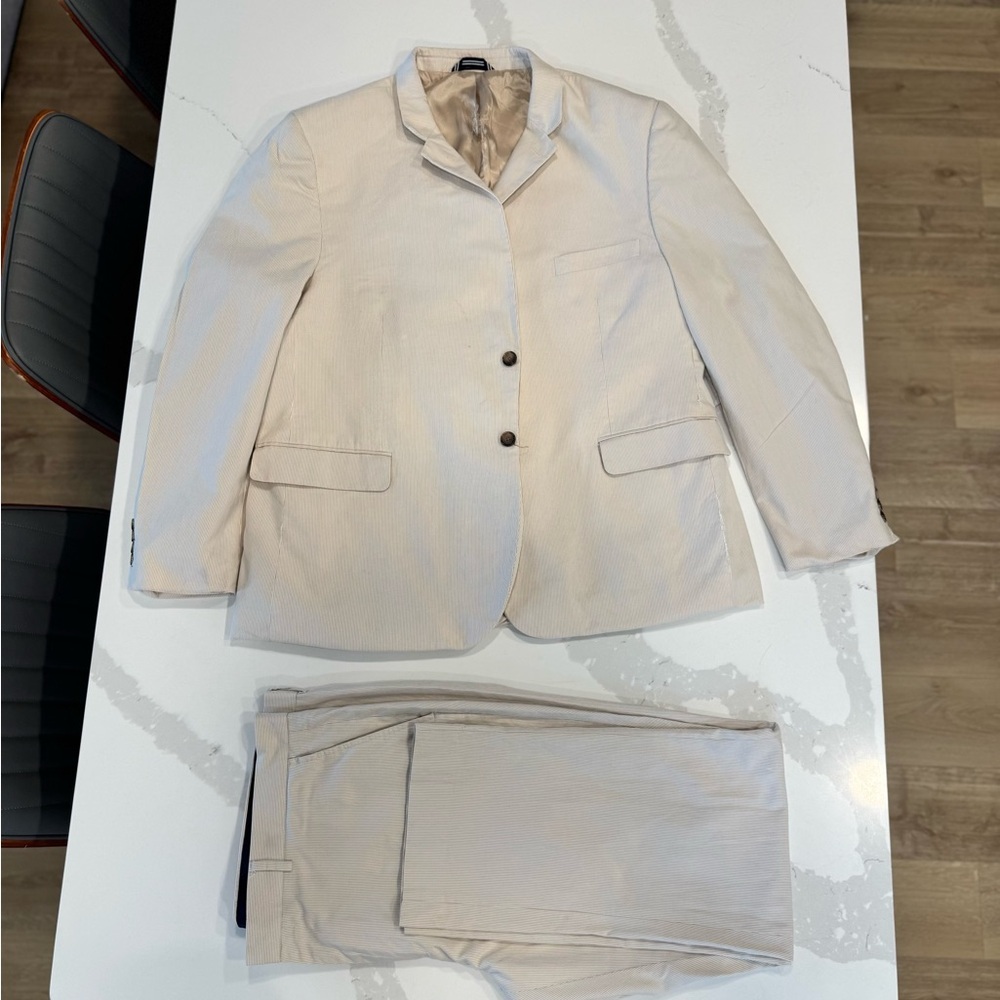 Men's Nautica Cream Blazer and Pants Set